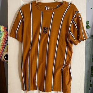 Aeropostale Striped Orange/White Tee